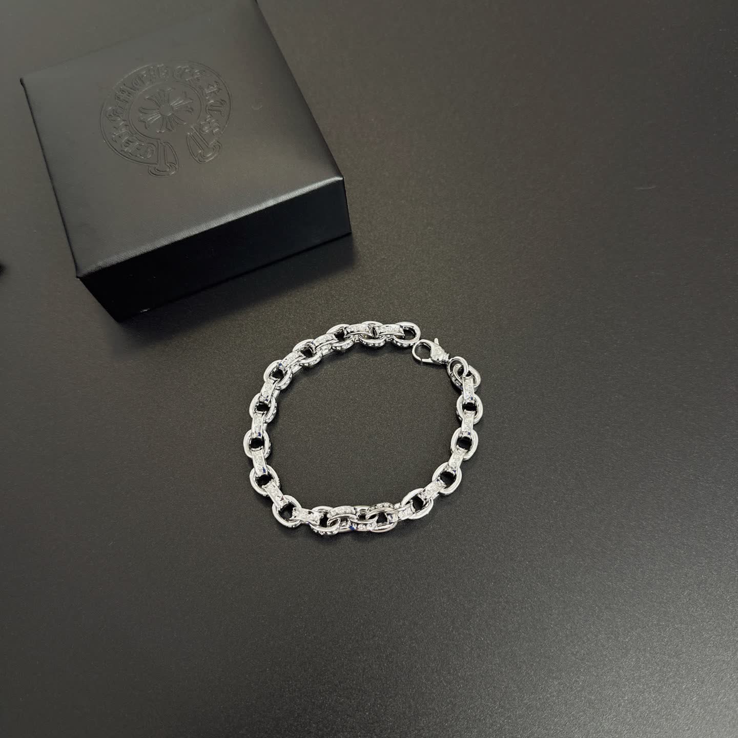 Chrome Hearts Chromatic Heart Silver Bracelet